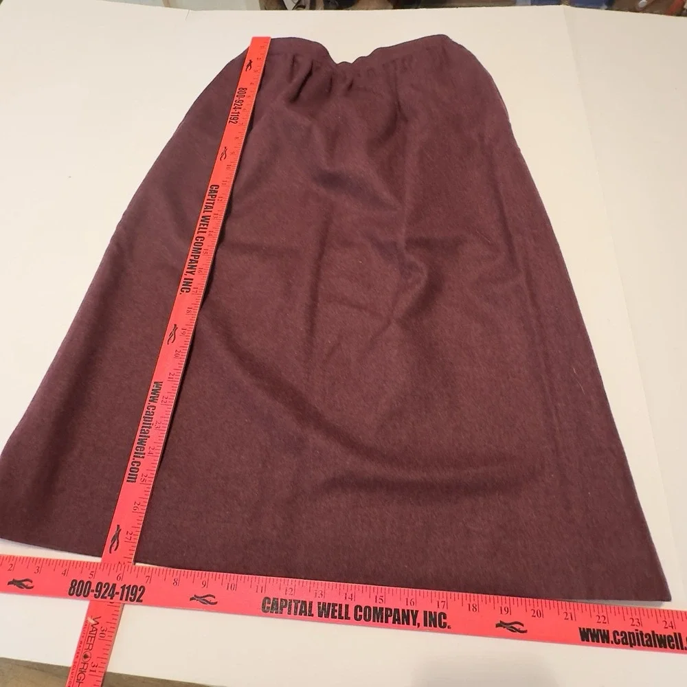 Vintage Evan Picone Womens Skirt Burgundy Size 10 A-Line Wool‎ Union Tag 60s 70s
